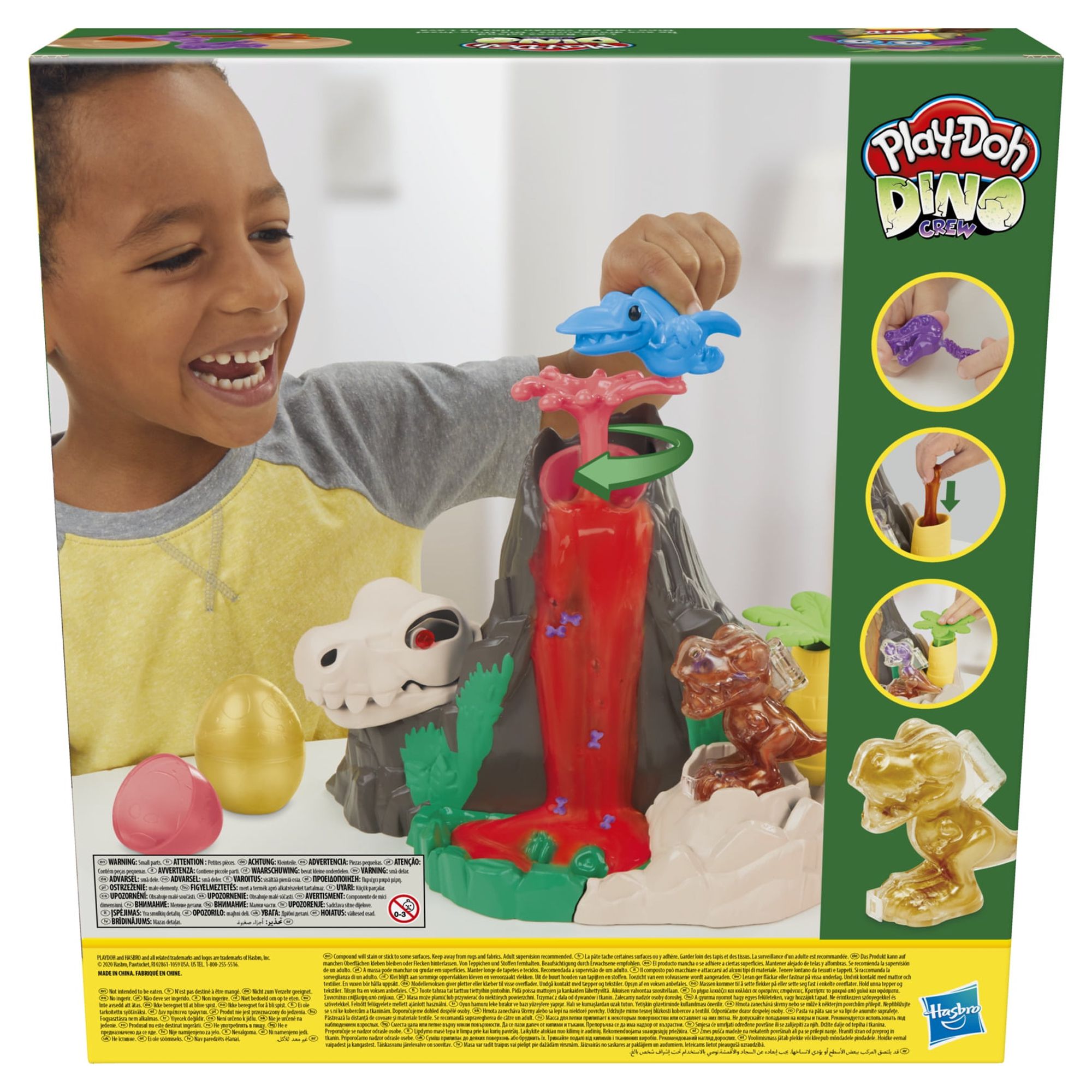 Play-Doh Slime Dino Crew Lava Bones Island Volcano Playset for Kids 4 Years and Up, Non-Toxic - image 5 of 14