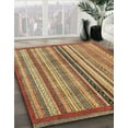 thumbnail image 2 of Ahgly Company Indoor Square Abstract Metallic Gold Abstract Area Rugs, 7' Square, 2 of 6