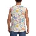 thumbnail image 4 of Fotbe Men's Flower Color Rabbit Print Men's Sleeveless Muscle Tank Tops Casual T-Shirts for Gym Workout Beach-Large, 4 of 8
