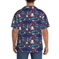 thumbnail image 3 of Lsque Underwater Animals print Men's Cuban Collar Short Sleeve Shirt Summer Beachwear Casual Button Down Fashionable Vacation Leisure Shirt-XX-Large, 3 of 7