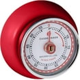 thumbnail image 1 of Zassenhaus Magnetic Retro Kitchen Timer, Classic Mechanical Cooking Timer (Red), 2.75-Inch, 1 of 5