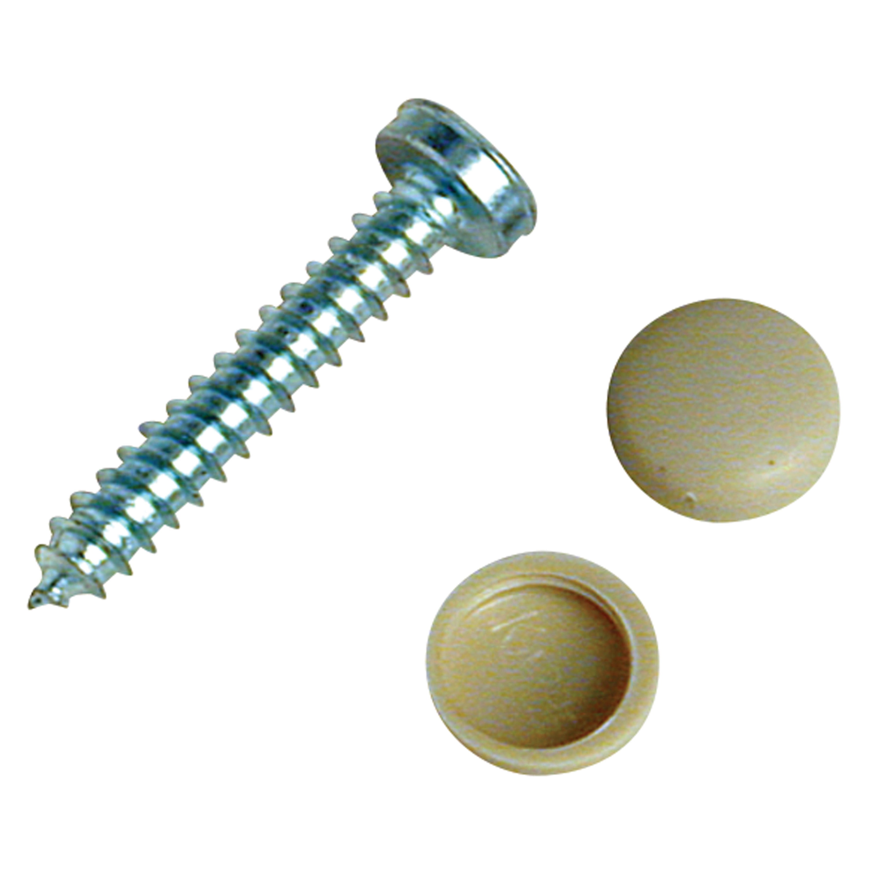 RV Designer H619 Dashboard Screw with Cap Beige, Pack of 14