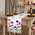 thumbnail image 2 of Table Runners 72 Inches Long Dress Scarves, Spring Flowers Farmhouse Kitchen Table Runner, Coffee Tablerunners, Watercolor Butterfly Dragonfly Daisy Country 16x72 Inch, 2 of 9