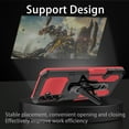 thumbnail image 6 of ELEHOLD Armor Case for Samsung Galaxy A14 5G 6.6",Rugged Hybrid Full Body Protective Case Hidden Kickstand  Magnetic Car Mount Anti-Scratch Shockproof Case,Red, 6 of 7
