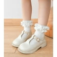 thumbnail image 3 of Toddler Girl Socks Toddler Ruffle Sock Girls 2t-3t Baby Infant Dress Lace White Frilly Ruffle Socks for Girls, 3 of 7