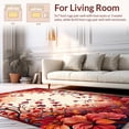 thumbnail image 2 of ODIKA 6' x 9' Machine Washable Non-Slip Area Rug, Floral Blossom High Traffic Rug, Red, 252014, 2 of 7