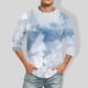 thumbnail image 2 of Men'S Round Neck Three-Quarters Sleeve Top Casual Fashion T-Shirt L, 2 of 5