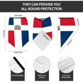 thumbnail image 4 of Neck Gaiter Face Mask Covering Bandanas For Men Women Dominican Republic Flag Scarf Balaclava Cover Headbands, 4 of 7