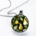 thumbnail image 2 of Pear Stunning Glass Circular Pendant Necklace Jewelry, 2 of 5