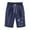 Dark Blue, variant on biudgviw Bermuda Shorts for Women High Waisted Cotton Linen Shorts Cuffed Hem Summer Lounge Knee Length Shorts with Pockets
