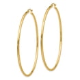 thumbnail image 2 of 10K Yellow Gold Polished 2mm Round Hoop Earrings, 2 of 6