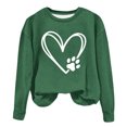 thumbnail image 2 of Fznquz Long Sleeve Oversized Sweatshirt for Women Green Graphic Fall Winter Sweatshirts Trendy Casual Fall Fashion, 2 of 4