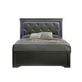 thumbnail image 2 of Upholstered Bedroom - 4 Pc, Full, Gray Metallic, Led Headboard Modern With Metallic, 2 of 6