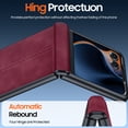 thumbnail image 3 of Oupeigar para Motorola Razr 2025 Ultra Case, con Protección Hing, Protector de Pantalla y Ultra Funda de Teléfono de Cuero PU Delgado Mate PC a Prueba de Golpes - Rojo, 3 of 7
