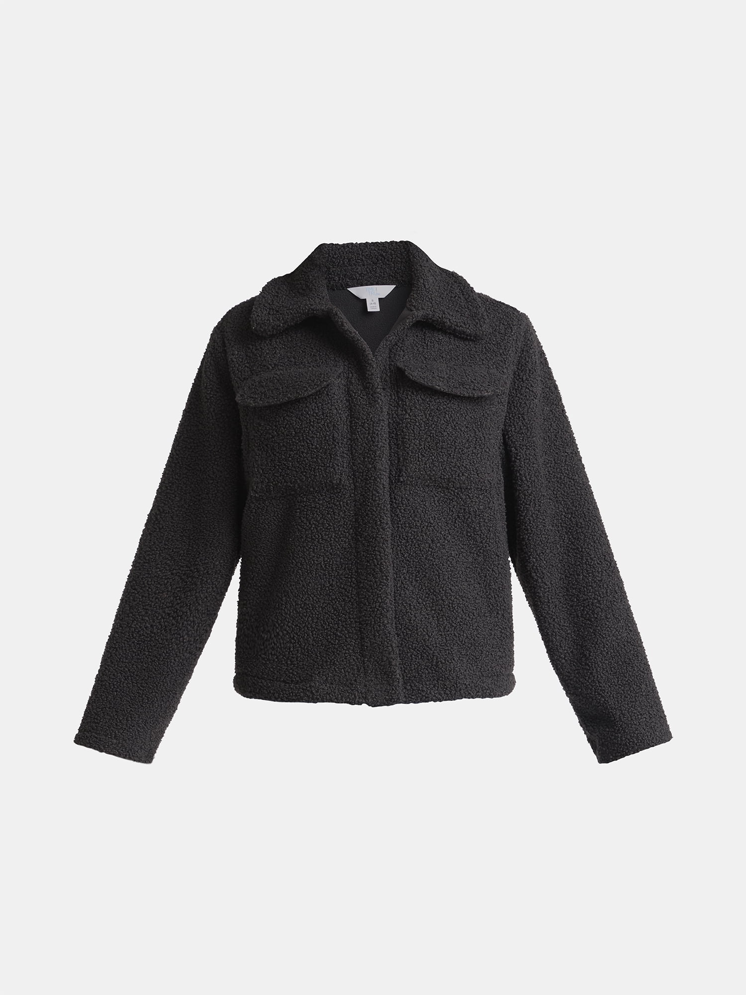 Time and Tru Women's Boucle Trucker Jacket, Midweight, Sizes XS-2X