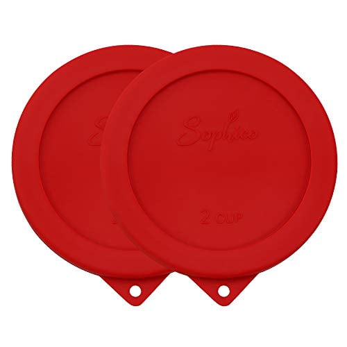 Sophico 2 Cup Round Silicone Storage Cover Lids Replacement for Anchor