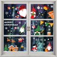 thumbnail image 4 of Cubiertas de ventana de Navidad, calcomanías de alce de copo de nieve, Papá Noel, decoraciones navideñas, 4 of 4