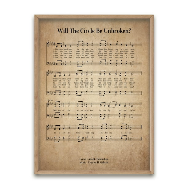 Will The Circle Be Unbroken Unframed Hymn Wall Art Print Walmart Com Walmart Com Will The Circle Be Unbroken Unframed Hymn Wall Art Print Walmart Com Walmart Com