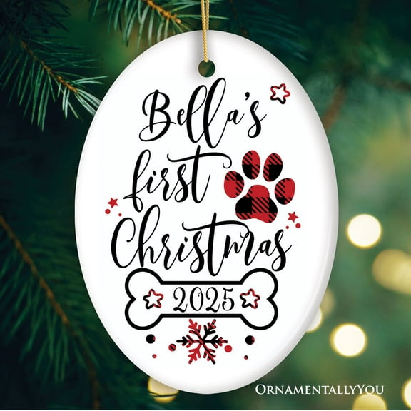Dog Baby's First Christmas Ornament