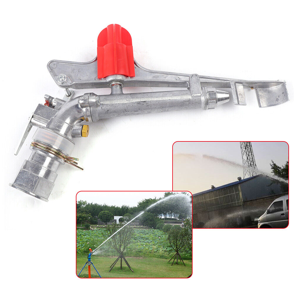TFCFL 2" Irrigation Sprinkler Large Area Watering Spray Gun 360° Adjustable Spraying