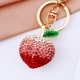 thumbnail image 1 of Llavero de metal con forma de cereza con incrustaciones de diamantes para coche, llavero con colgante para bolso de mujer, regalos creativos coreanos para empresas, 1 of 6