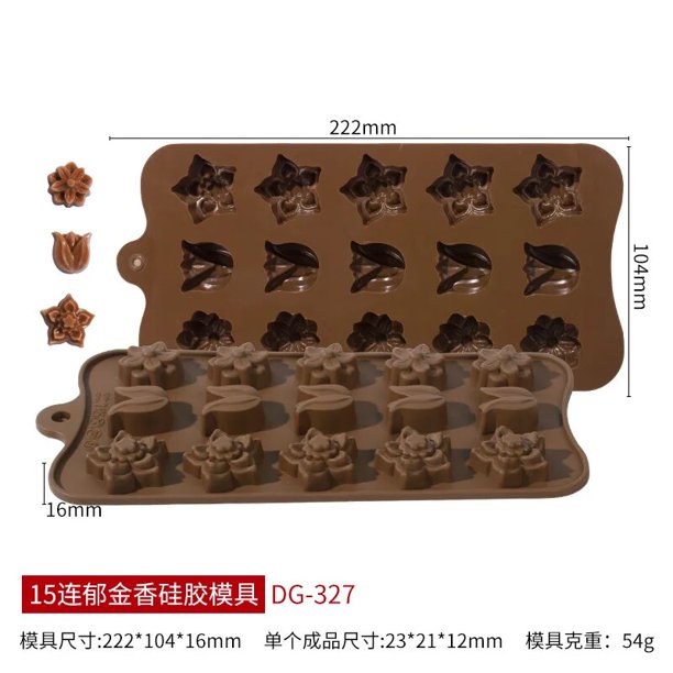 Molde De Silicona Para Chocolate Olde De Silicona Con Fora De Estrella, Olde Antiadherente Para Chocolate, 2 Unidades, 15 Molde De Silicona Reposteria