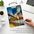 thumbnail image 5 of FMSHPON Manhattan New York City Sunset Clipboard Hardboard Wood Nursing Clip Board and Pull for Standard A4 Letter 13x9 inches, 5 of 8