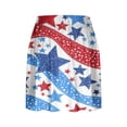 thumbnail image 3 of Jacenvly - Falda corta plisada para mujer, estilo informal, para verano, Día de la Independencia, para tenis, atlética, elástica, para yoga, de dos piezas, suave, satinada, color blanco, 3 of 5