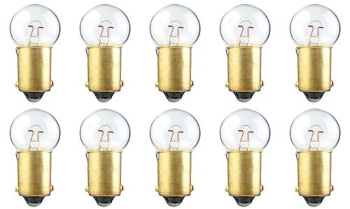 3.78 W CEC Industries #1895A 14 V Bulbs G-4.5 shape 10EA Amber BA9s Base 