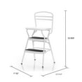 thumbnail image 4 of COSCO Stylaire Retro Chair + Steel Step Stool with Vinyl Flip-Up Seat, 4 of 9