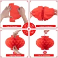 thumbnail image 5 of 10 Pack Chinese Red Paper Lanterns Hanging Red Paper Lanterns Festival Decor, 5 of 6