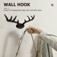 thumbnail image 5 of Soimiss Rustic Hook Rack Cast Iron Antler Shape Home Accessories 1Pcs, 5 of 7
