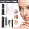thumbnail image 1 of AoHao Blackhead Remover Tool, 10 Pcs Professional Pimple Comedone Extractor AoHao Tool Acne Removal Kit - Treatment for Pimples, Blackheads, Zit Removing, Forehead,Facial and Nose(Silver), 1 of 10