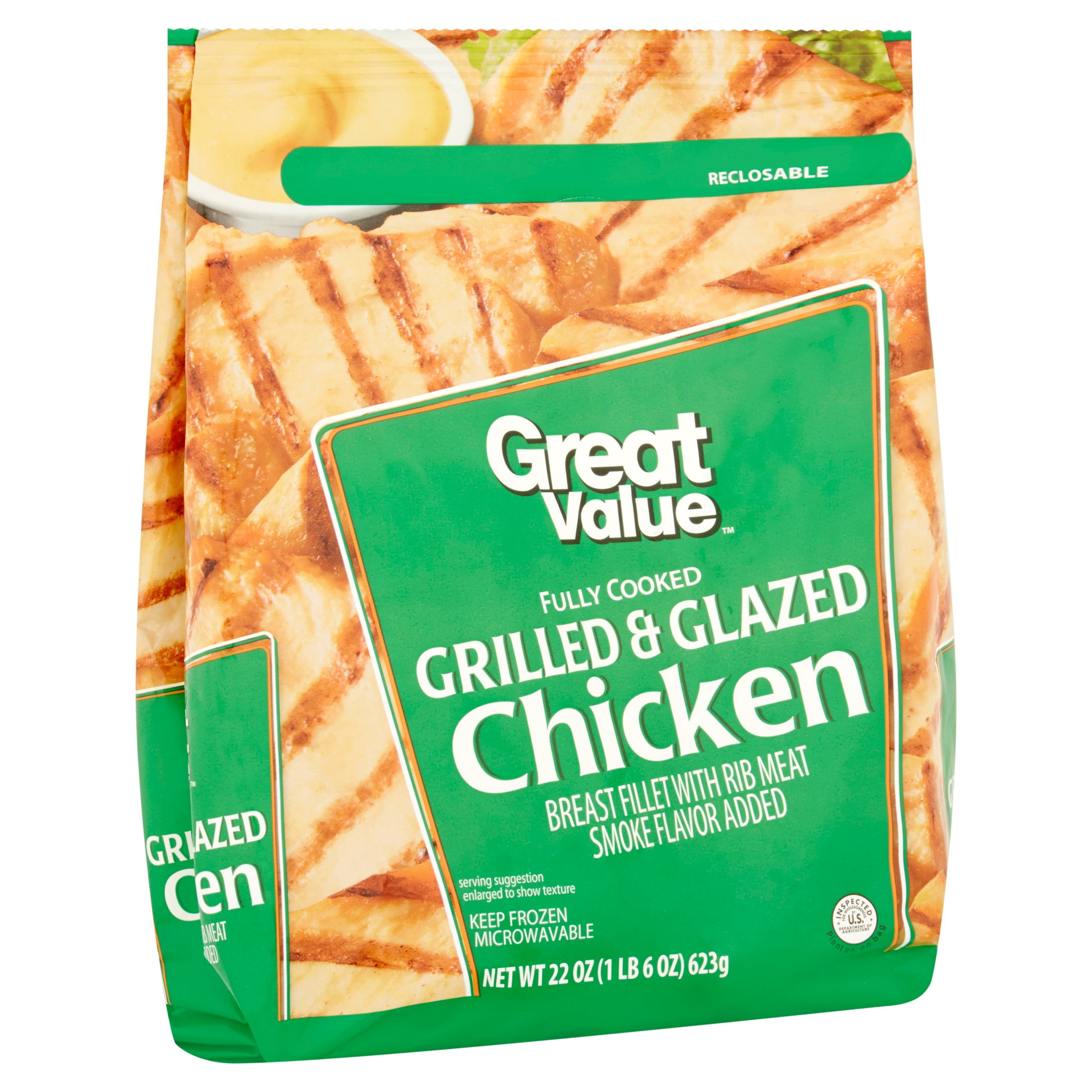 Great Value Grilled Chicken Breast Fillet With Rib Meat 22 Oz Walmart Com Walmart Com