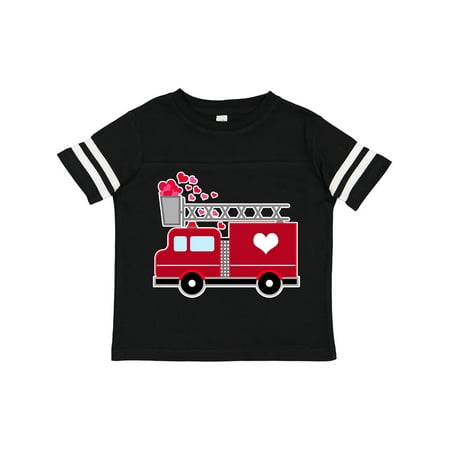 

Inktastic Valentine s Day Red Firetruck with Pink Hearts Gift Toddler Boy or Toddler Girl T-Shirt