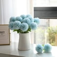 thumbnail image 3 of Künstliche Hortensie Blumen, 11 Zoll Seide Pompon Chrysantheme Kugel Blumen für Hausgarten Party Büro Dekoration, Braut Hochzeitssträuße, Blumenschmuck, Mittelstücke(12 Stück, Weiß) Zhivalor MZQ-1321-2, 3 of 7