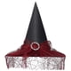 thumbnail image 1 of Halloween Black Witch Hat Universal Witch Cosplay Hat with Mesh for Adult Children, 1 of 5