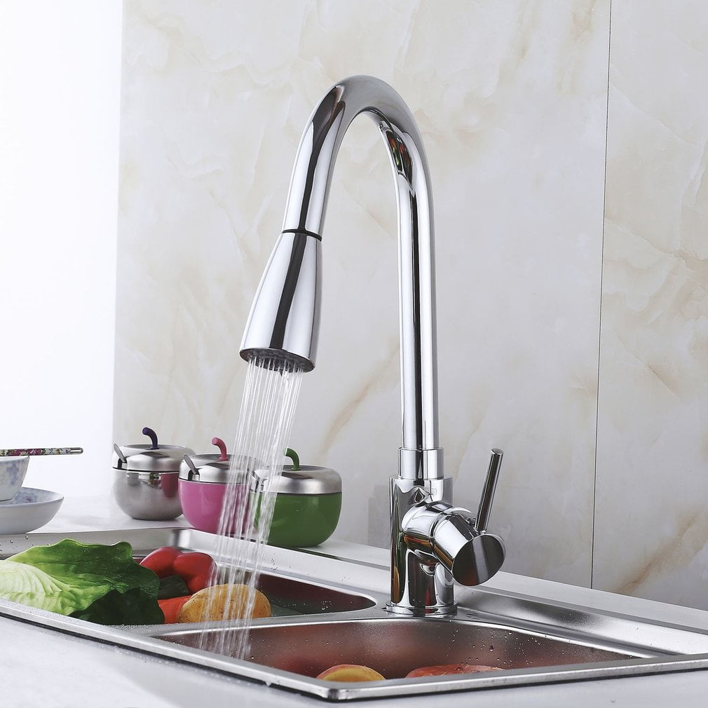 16 Inch Pull Down Kitchen Faucet Extendable Sink Mixer Tap