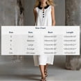 thumbnail image 3 of ClodeEU Women's Sleeveless Peter Pan Collar Contrast Trim Midi Dress, Casual A-Line Sundress with Pockets White,Women's Plus XL, 3 of 6