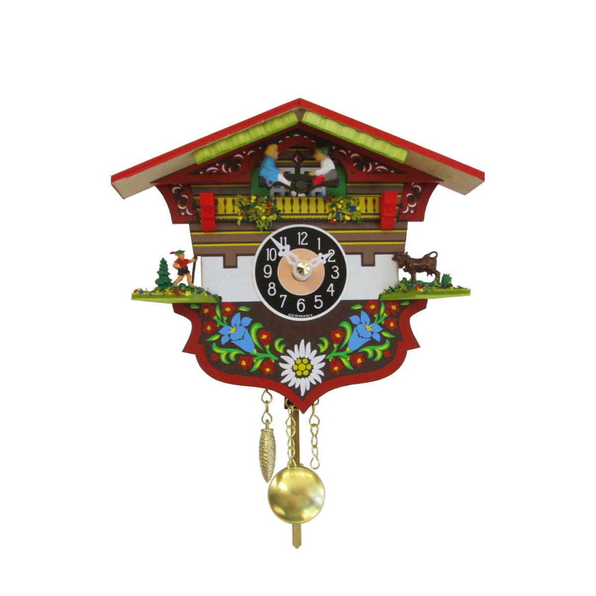 5.75" Engstler BatteryOperated Mini Cuckoo Wall Clock with Music and