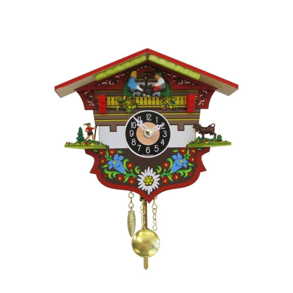 Alexander Taron 5.75" Engstler Battery-Operated Mini Cuckoo Wall Clock with Music and Chimes