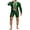 Black Green, variant on Aunavey Women Men St. Patrick s Day Bodycon Jumpsuit Long Sleeve Turtle Neck Clover Romper Tight Pants Bodysuit