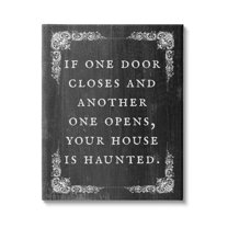 Stupell Industries Funny Haunted House Phrase Holiday Painting Gallery Wrapped Canvas Print Wall Art, 30 x 40