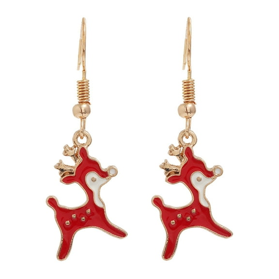 SUSHANG Christmas Earrings Christmas Tree Bell Earrings Christmas Creative Holiday Party Earrings Jewelry Hoop Earrings Women