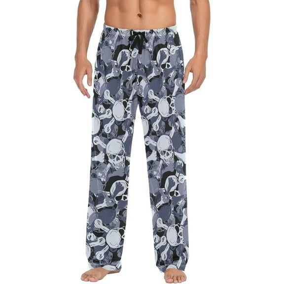 GZHJMY Vintage Skull Skeleton Bones Pajama Pants For Men, Men's Separate Bottoms, Lounge Pants with Pockets, Christmas New Year Birthday Gifts, XX-Large, Christmas New Year Birthday Gifts, XX-Large