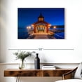 thumbnail image 3 of Elephant Stock Seneca Lake Pier Wall Art - Horizontal Canvas Wall Art - Living Room Wall Decor - Nautical Canvas - Blue And Red Decor - 36" x 24", 3 of 8
