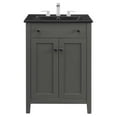 thumbnail image 4 of Modway Nantucket Modern Wood/Ceramic Bathroom Vanity in Gray/Black, 4 of 9
