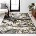 thumbnail image 4 of JONATHAN Y SILK ORCHID 5 x 8 Area Rug, Swirl Marbled Abstract - Black/Yellow, SOR203D-5, 4 of 8