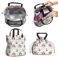 thumbnail image 2 of Pioneer Flower Floral Print Pattern Drawstring Lunch Bag Women - Drawstring Lunch Bag Insulated for Work Office - Stain-Resistant Large Lunchbags for Women with Multi-Pockets, 2 of 6