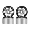 thumbnail image 3 of arctrm 4 Pcs Accessoires de Pneus de Moyeu de Roue de Voiture de Course Installation Facile Cadeaux 2 Pouces Dia Argent, 3 of 10